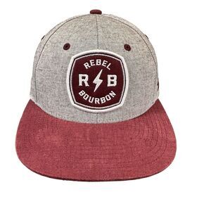 Rebel Bourbon Hat Cap Red & Gray Adjustable‎ Snapback Zephyr